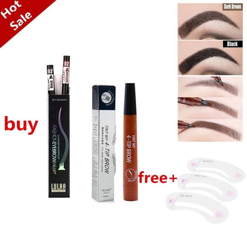 Новая микроблейдинговая ручка для бровей водостойкая вилка искусственная