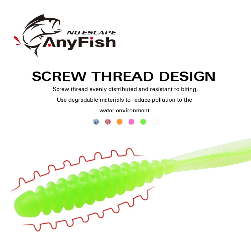 10 шт./пакет ANYFISH Рыбалка мягкие приманки пеке кольцо 0 5g 2 4 &quot58 мм рыболовная