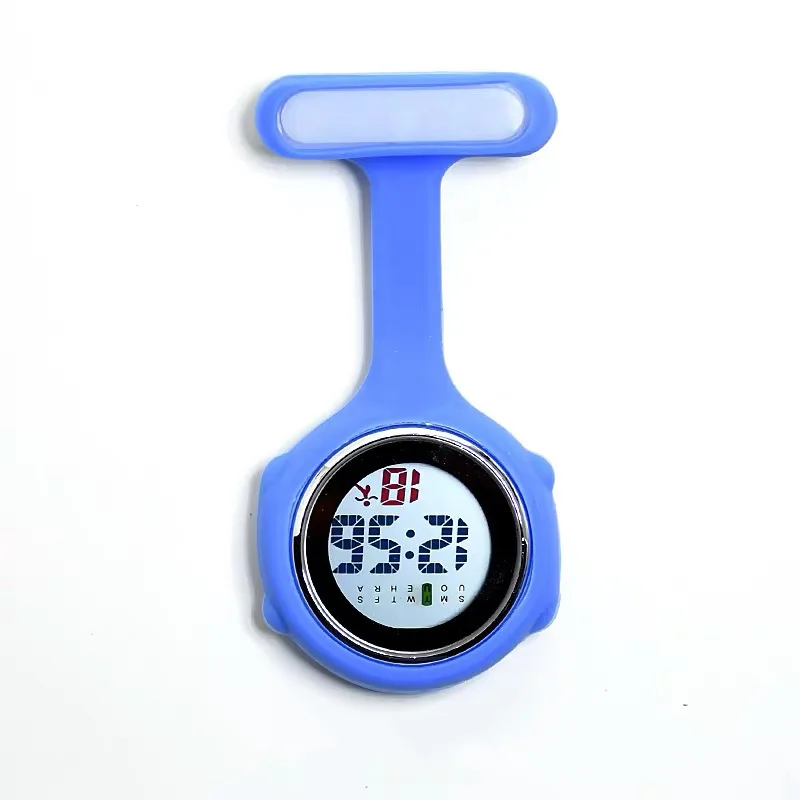 

Digital Silicone Care Watch Pocket Watch Brooch Lapel Sport Doctor Care Gift Clock Unisex Fashion Casual