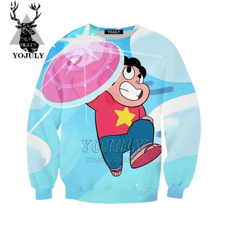 YOJULY Steven Universe styles/толстовка с 3D принтом Одежда для больших детей модные топы для девочек и подростков, детская одежда SW94