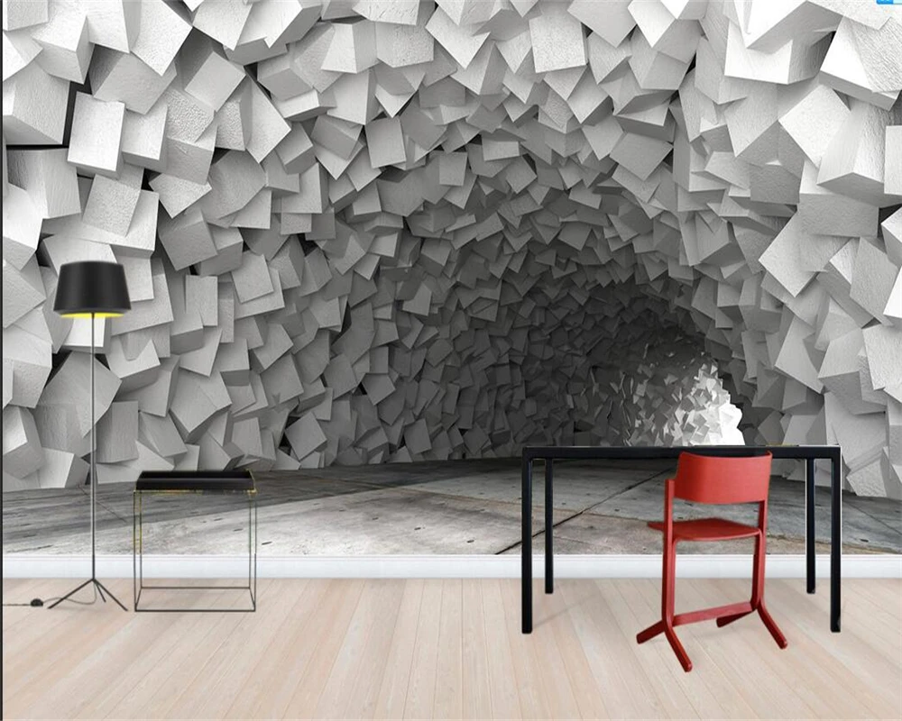 Самоклеящиеся 3D-обои на заказ Европейский ретро туннель для удлинения