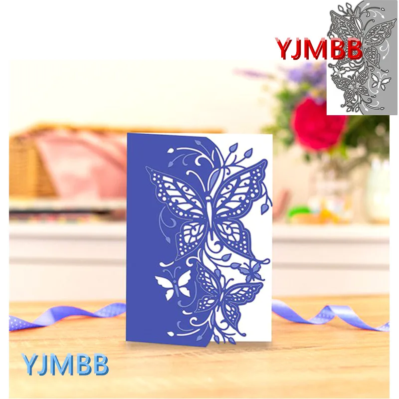 

YJMBB 2021 New Pretty Butterfly Border #5 Metal Cutting Dies Scrapbook Album Paper DIY Card Craft Embossing Die Cutting