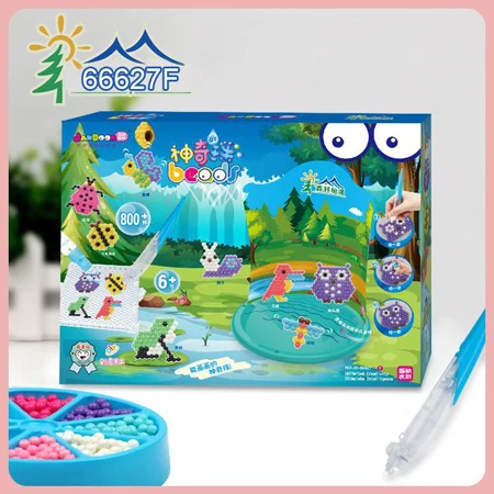 DOLLRYGA 66627 DIY Набор водяных бусин ручной работы 5 мм DIY игрушечный бисер головоломка обучающая Аква игрушка для детей Волшебный пополняемый 800 шт - Цвет: 66627F with box