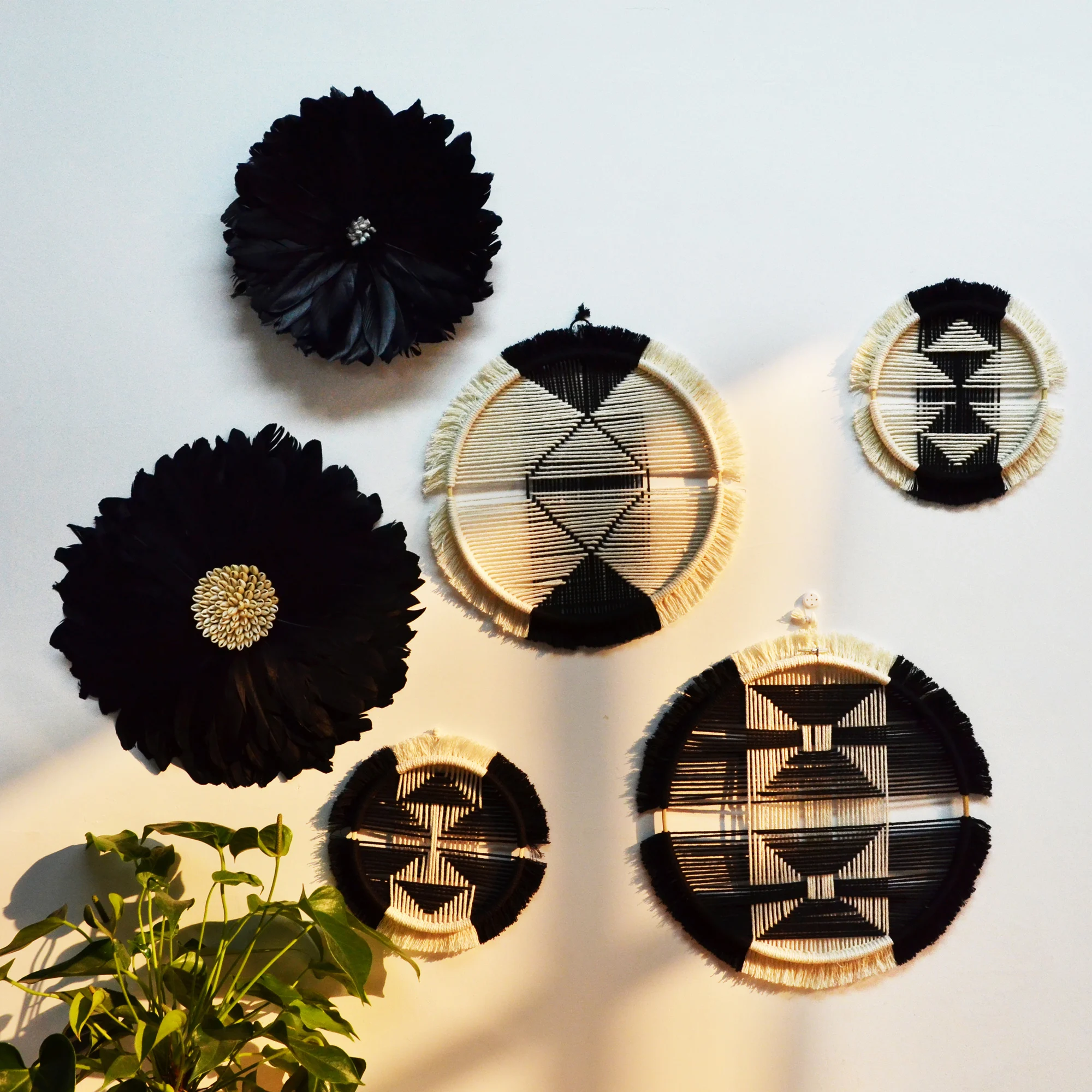 Boho House Decoration Macrame Wall Hanging Cotton Woven Round Tapestry Mandala Room Decor Headboard | Дом и сад