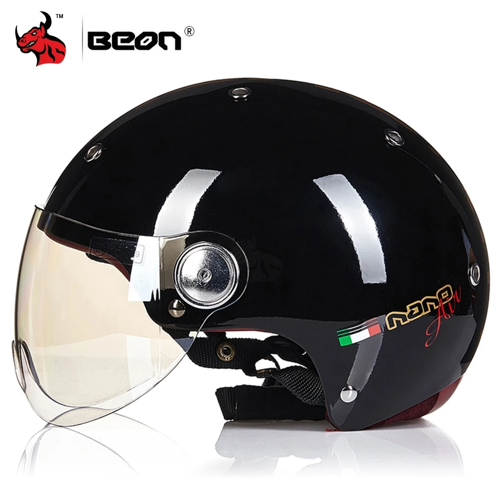 

Мотоциклетный шлем BEON, ретро, Открытый мотоциклетный шлем, легкий, Casco De Moto, мужской, женский, летний полушлем для мотокросса