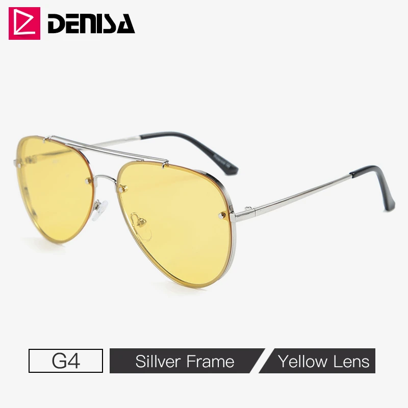 

Женские желтые солнцезащитные очки DENISA 2020, поляризационные брендовые дизайнерские очки для вождения, Zonnebril Dames G72029