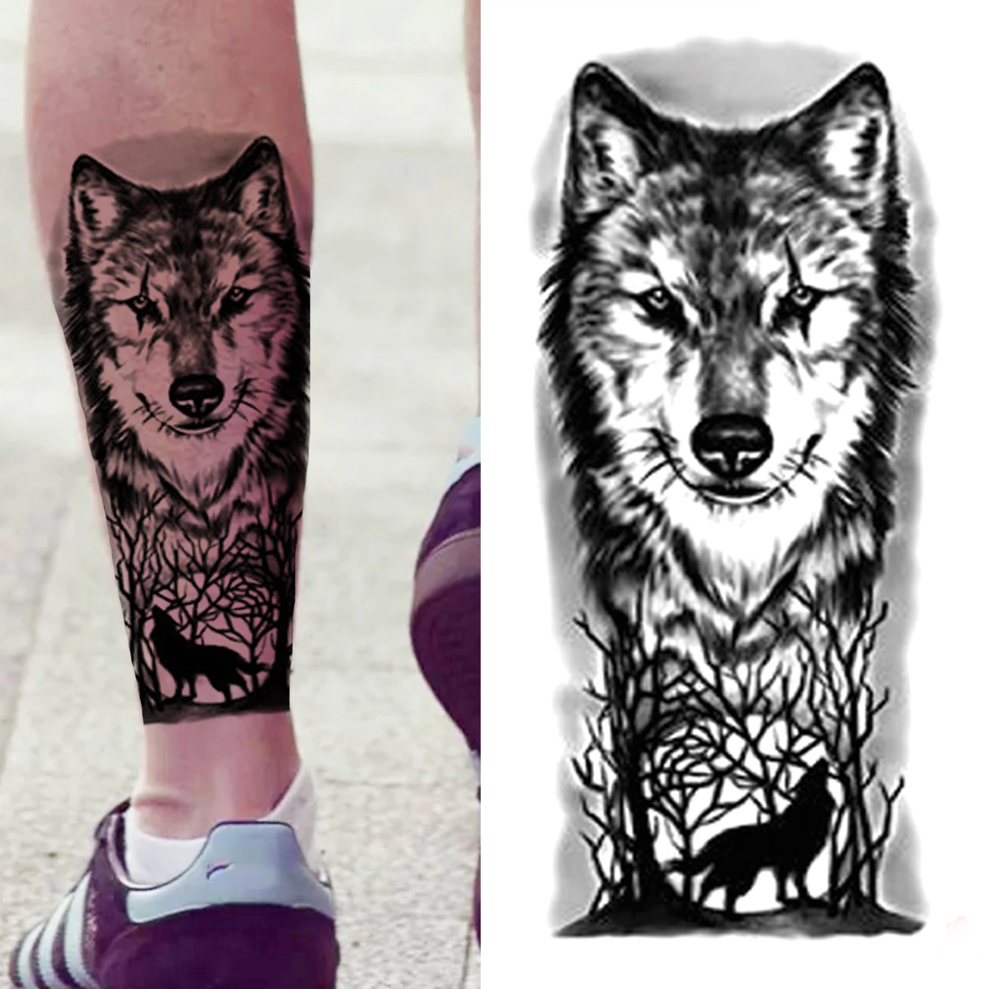 Временные татуировки 3D злого демона дьявола предплечья для мужчин женщин