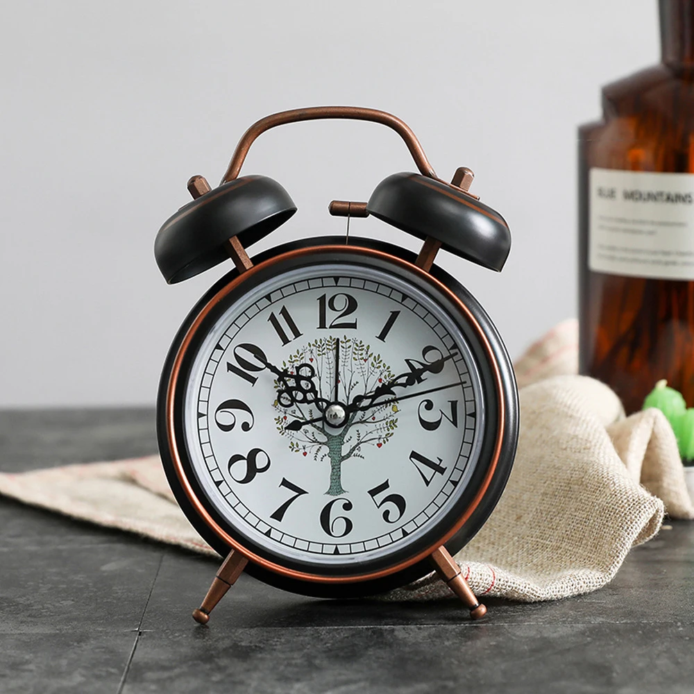 Женский винтажный будильник Европейский 3 дюймовый Ретро металлический