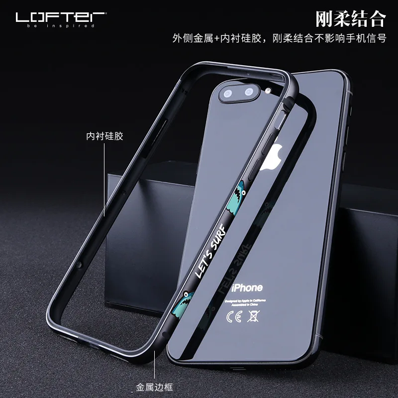 Чехол бампер для iPhone X с мультяшным рисунком ударопрочный чехол алюминиевой