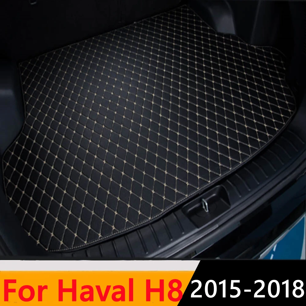 

Sinjayer Car Trunk Mat ALL Weather AUTO Tail Boot Luggage Pad Carpet Flat Side Cargo Liner Cover FIT For Haval H8 2015 2016-2018