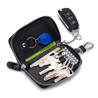 new split leather keychain holder pouch purse key cover bag fashion men key holder organizer car key case