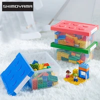 shimoyama building blocks storage box plastic toys organizer space saving children small size jewelry sundries stacked container