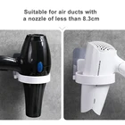 Настенный держатель для фена, самоклеящаяся Пластиковая полка-вешалка для хранения в ванной комнате