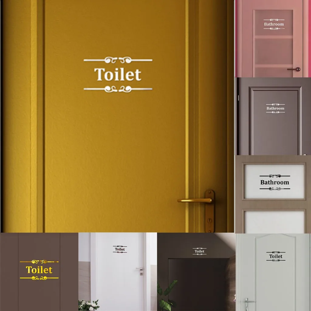 Наклейки в виде унитаза ванной комнаты|Наклейки на стену| |