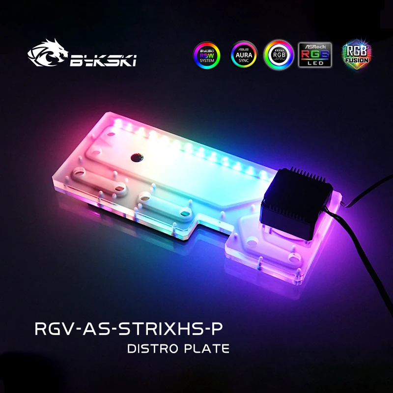Bestellen BYKSKI Acryl Bord Wasser Kanal Lösung Verwenden Für ASUS ROG Strix Helio Computer Fall Für CPU Und GPU Block Kühlung/RGB Licht