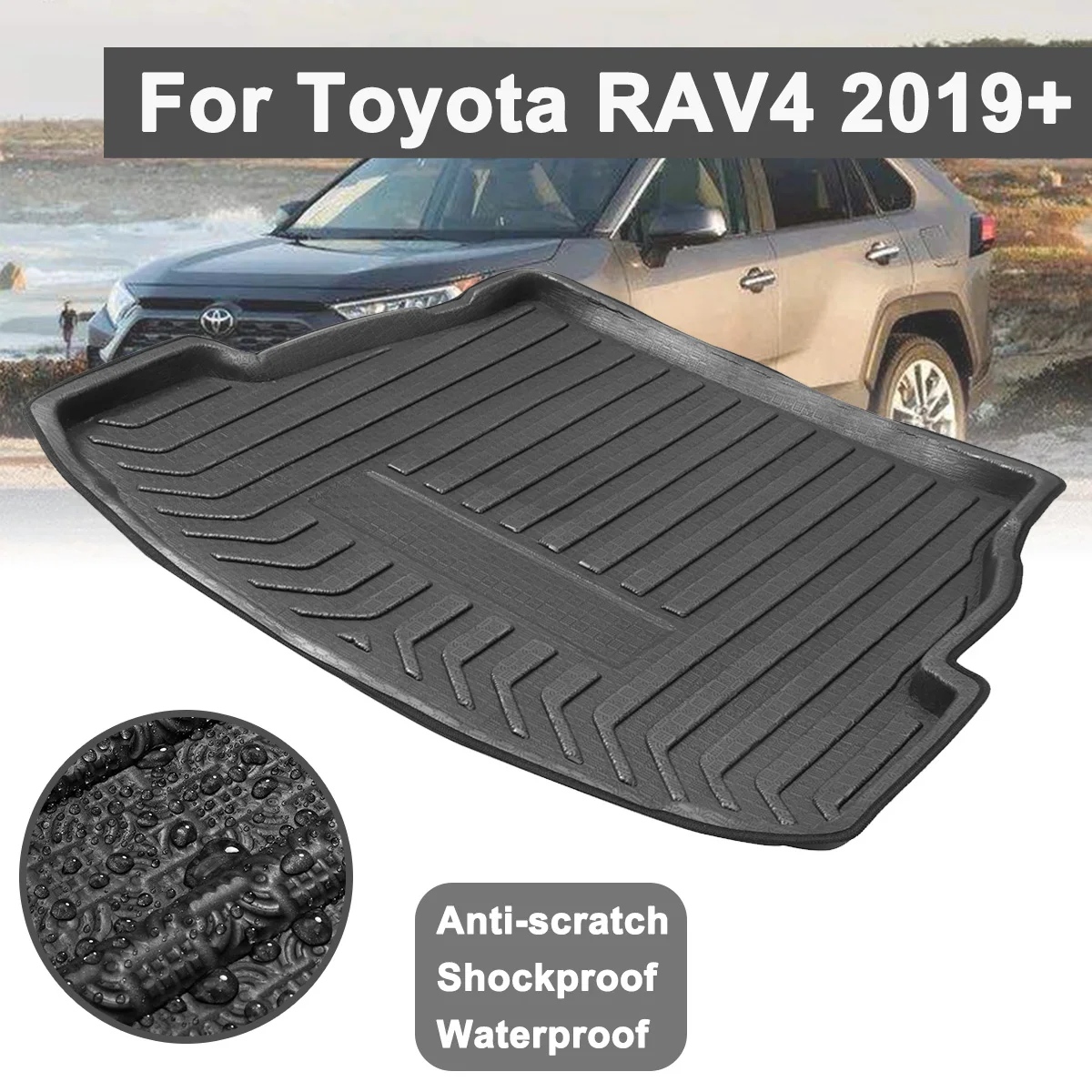 Для Toyota RAV4 2019 + Автомобильный задний протектор Замена багажника загрузки лайнер