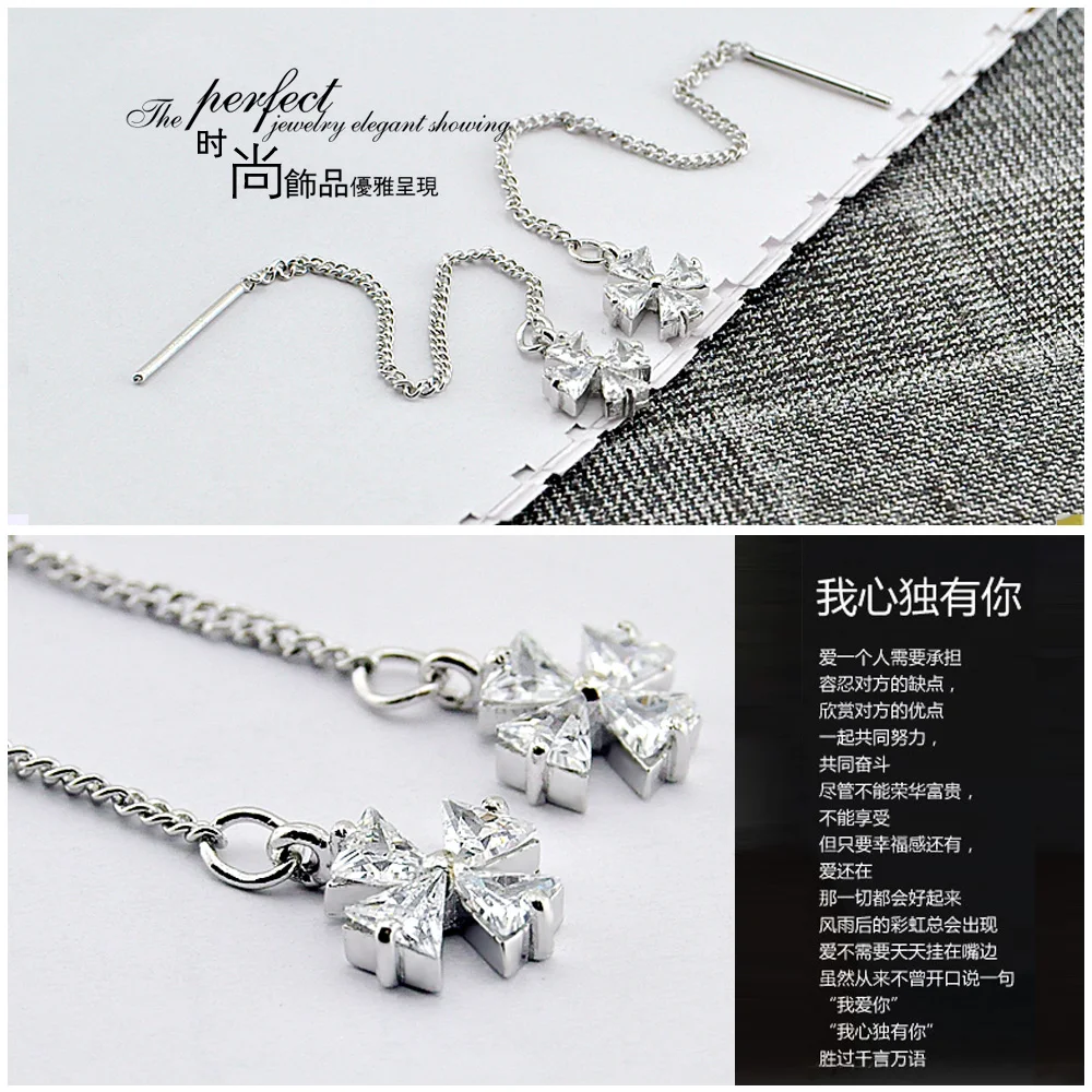 Новое поступление! Однотонные серьги из серебра 925 пробы модные женские Висячие