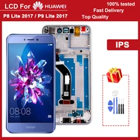 5 2 ips lcd display for huawei p8 lite 2017 p9 lite 2017 lcd touch screen digitizer assembly with frame pra la1 pra lx1 lcd