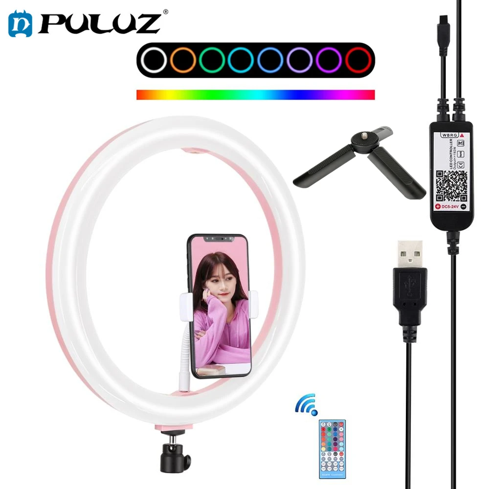 Светодиодная кольсветильник лампа PULUZ 11 8 дюйма USB RGBW|Фотографическое освещение| |