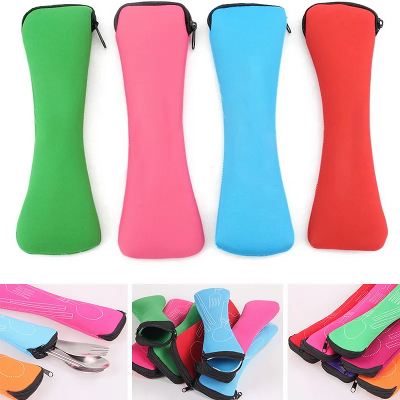 1 шт. моющаяся сумка для посуды с застежкой молнией дорожный набор столовых