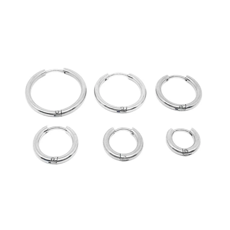 5 шт. гипоаллергенные серьги-кольца 8-20 мм из нержавеющей стали 316L - купить по
