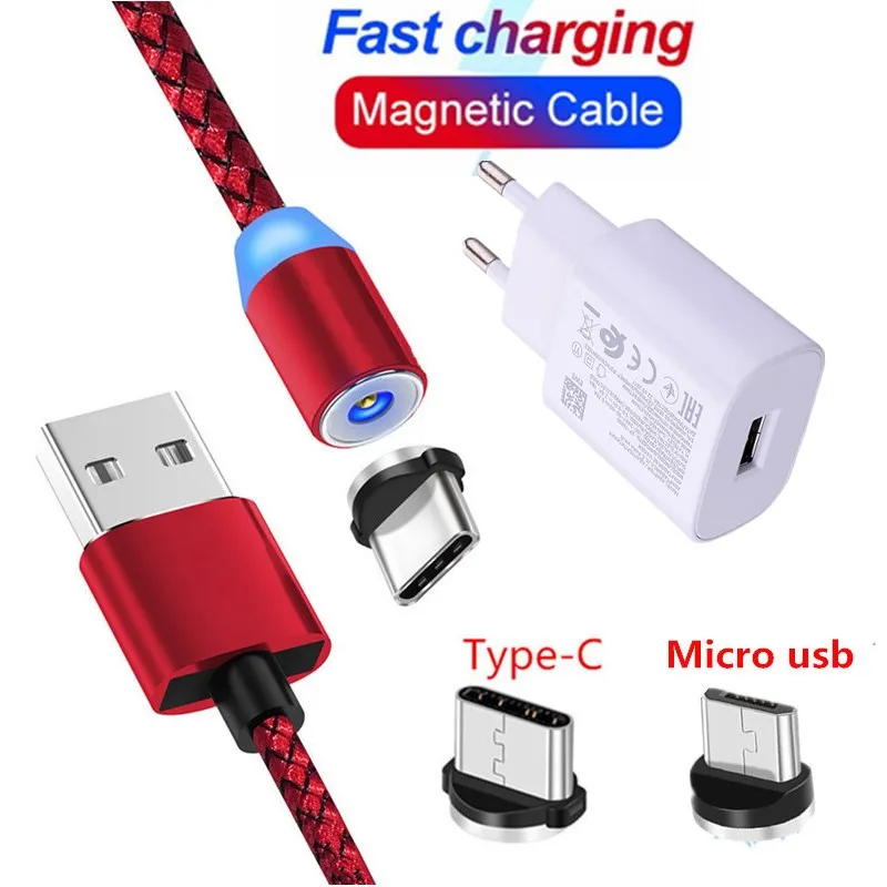 Тип C Micro USB кабель 1 м Магнитный быстрой Зарядное устройство для samsung A50 A70 A20 A30 A10 M10