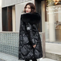 new fashion winter jacket women down cotton parkas women warm fur collar winte rwool coat female warm outerwear clothing