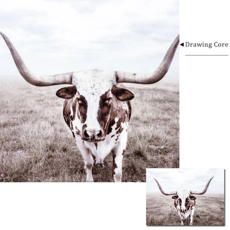 Современная Скандинавская Картина на холсте Highland Cow плакат горный туман принт морской пейзаж стены Искусство детская картина бохо шик домашний декор