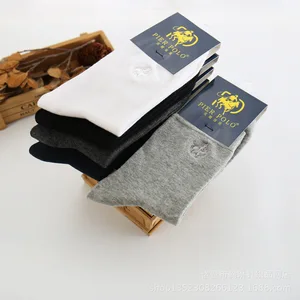 Носки PIER polo, новинка, популярные осенние Универсальные мужские носки-поло, хлопковые классические повседневные носки, деловые носки с вышивкой, мужские носки