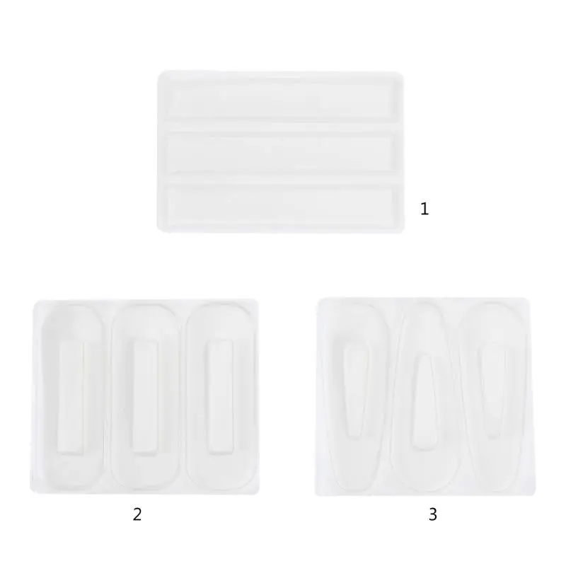 DIY Crafts Resin Silicone Epoxy Mold Hair Clip Barrette Mould Jewelry Casting |