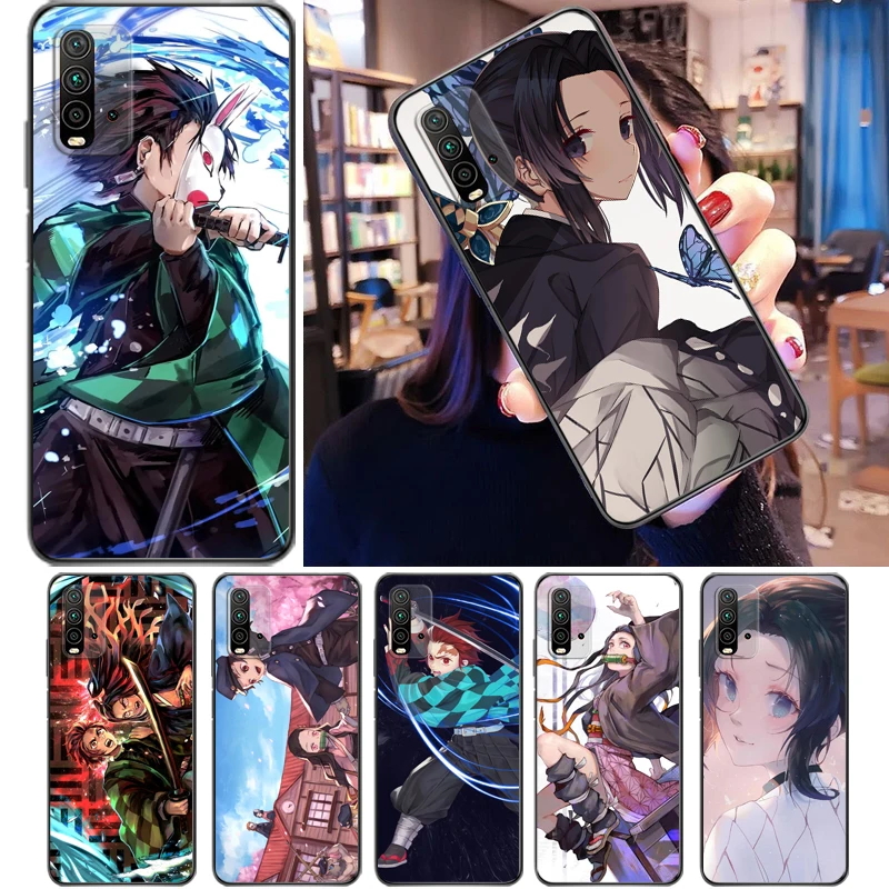 

Demon Slayer Kamado Nezuko Kimetsu No Yaiba Agatsuma Zenitsu Kamado Tanjirou Phone Case For Xiaomi Redmi 9 Pro 9C 9A 9T Funda