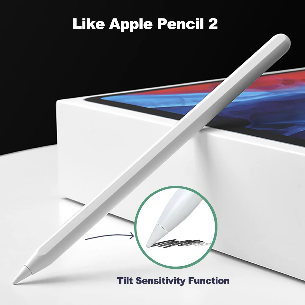 

For iPad Pencil with Palm Rejection Tilt, Capacitive Pen for Apple Pencil 2 1 iPad Pro 11 12.9 2018-2021 Air 3rd and 4th