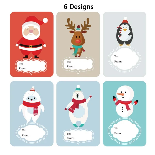 39Pcs/6Sheets Merry Christmas Seal Labels Sticker Gift Name Tags Present  DIY Stickers Christmas Gift Package