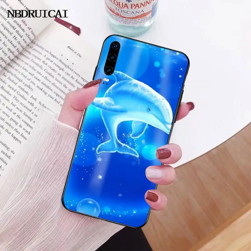 NBDRUICAI Акула морская рыба Дельфин мягкий силиконовый черный чехол для телефона