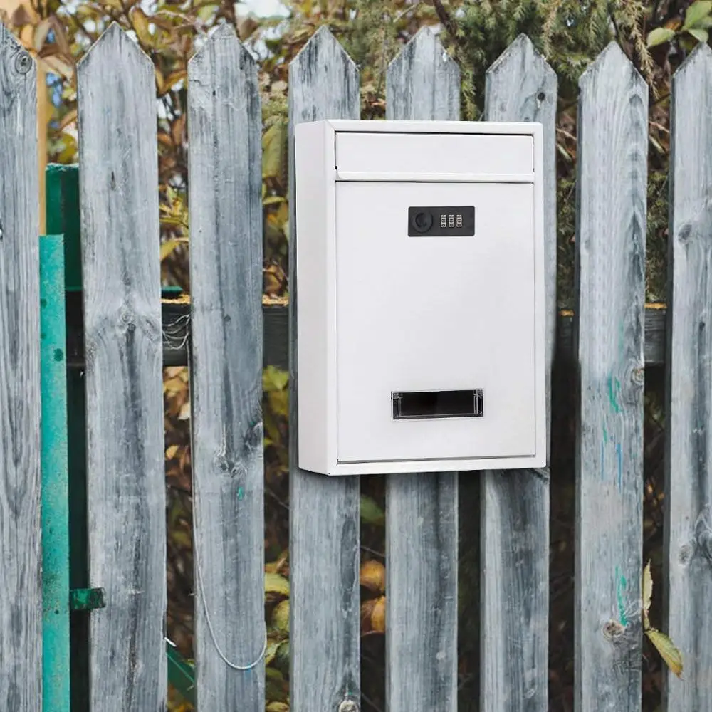 12 дюймов ментальный кодовый замок винтажный Drop Letterbox Настенный навесной почтовый