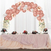 new rose gold balloon chain set rose gold sequins combination wreath birthday party wedding room decoration set