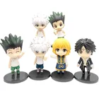6 шт.партия 11 см Hunter X Killua Zoldyck Kurapika Chrollo Lucilfer экшн-Фигурки ПВХ модели игрушки аниме школьные принадлежности