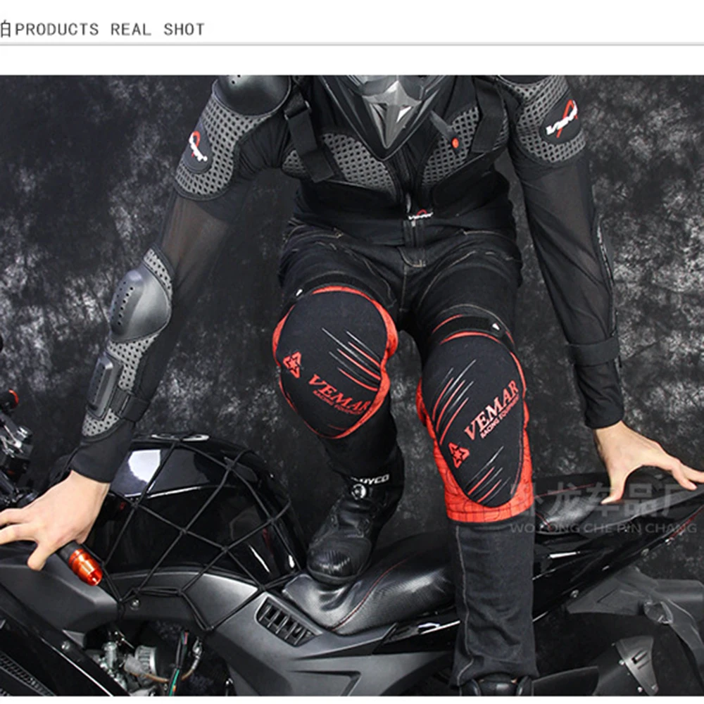 

Black Motorcycle Knee Pads Motocross Equipment Four Seasons Moto Motorbike Riding Protector Body Guards Protect Gears Knee Pads