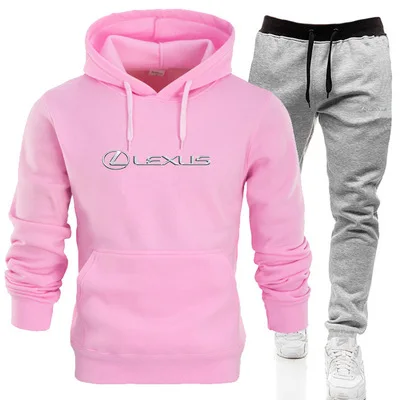 

2021 Spring Autumn New Lexus Car Logo Casual2 Pieces Sets Tracksuit Men Hooded Sweatshirt+pants Hoodie Sportwear Suit