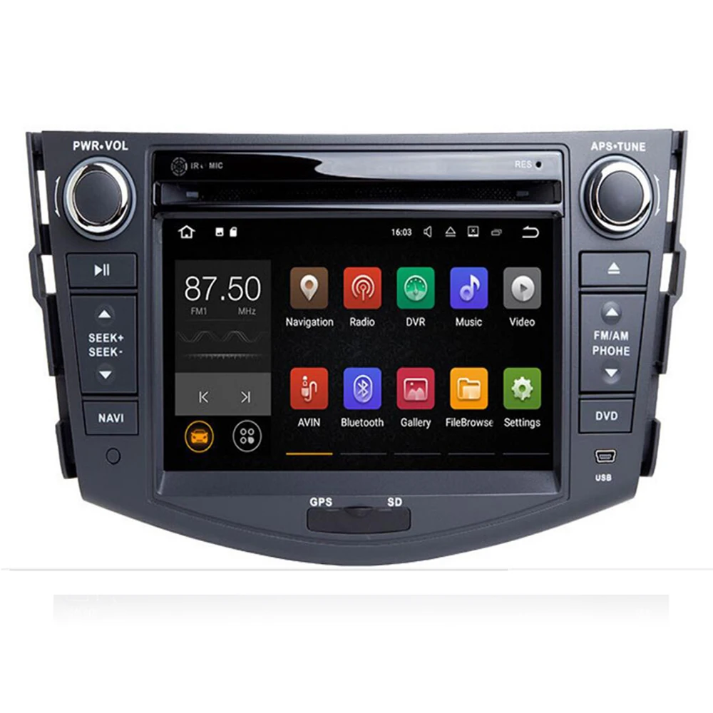 Новинка!! Автомобильный dvd плеер Android 10 4 + 64 ГБ для Toyota RAV4 Rav 2007 2008 2009 2010 2011 2 din 1024*600