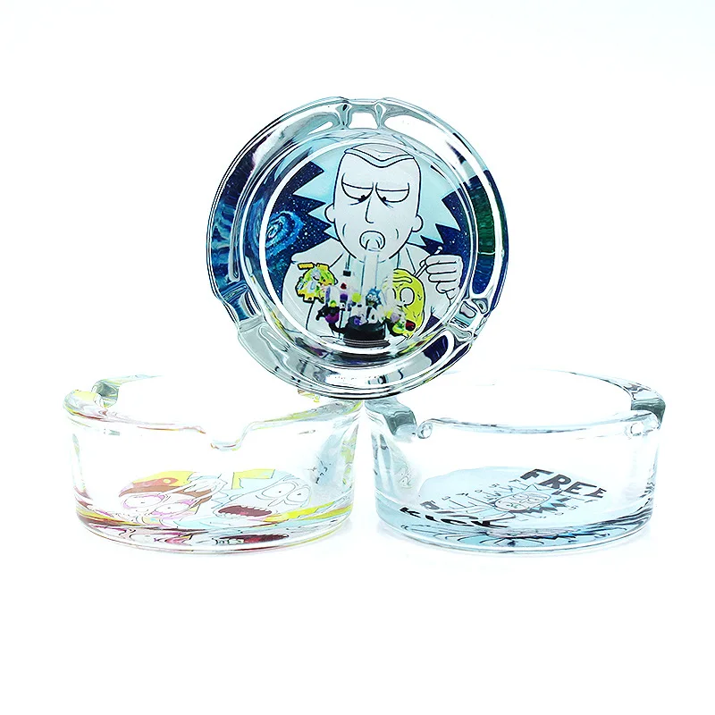 

Classic Cigarette Ashtray Fashion 85mm Glass Cigar Ashtray Cigarette Premium Round Smoking Ashtray Hotel Home Table Decoration
