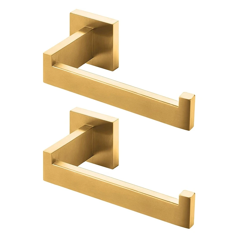

2PCS Toilet Paper Holder Stainless Steel Square Toilet Roll Holder for Bathroom and Kitchen Tissue Holder Wall Mounted