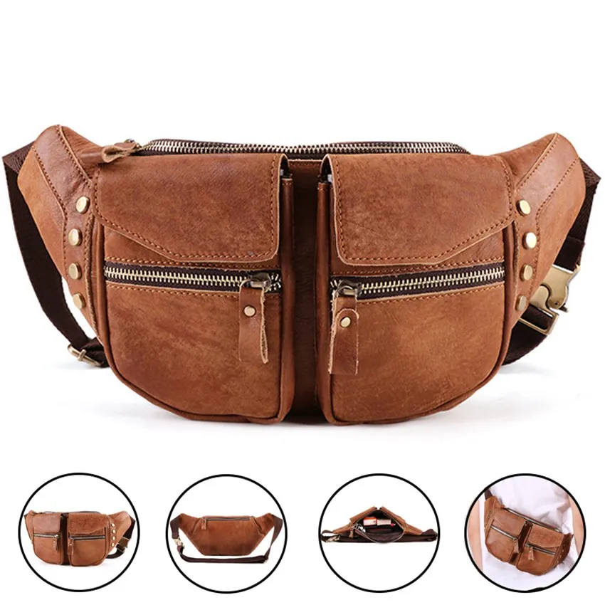 

JNKET новая Ретро Мужская нагрудная сумка из воловьей кожи, Повседневная сумка через плечо для уличного спорта, сумка через плечо, многофункци...