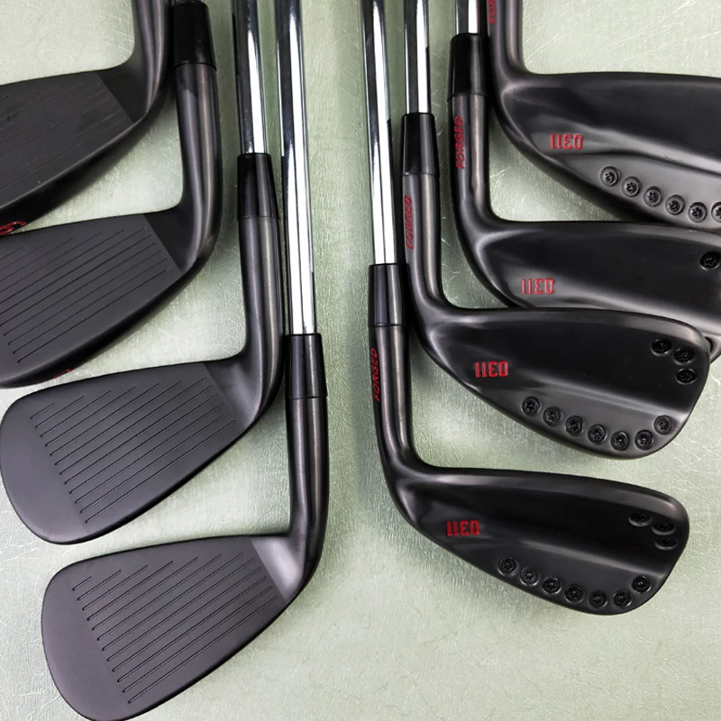 Гольф клуб 113 Черный Красный утюги для гольфа Жесткий Гибкий графитовый или