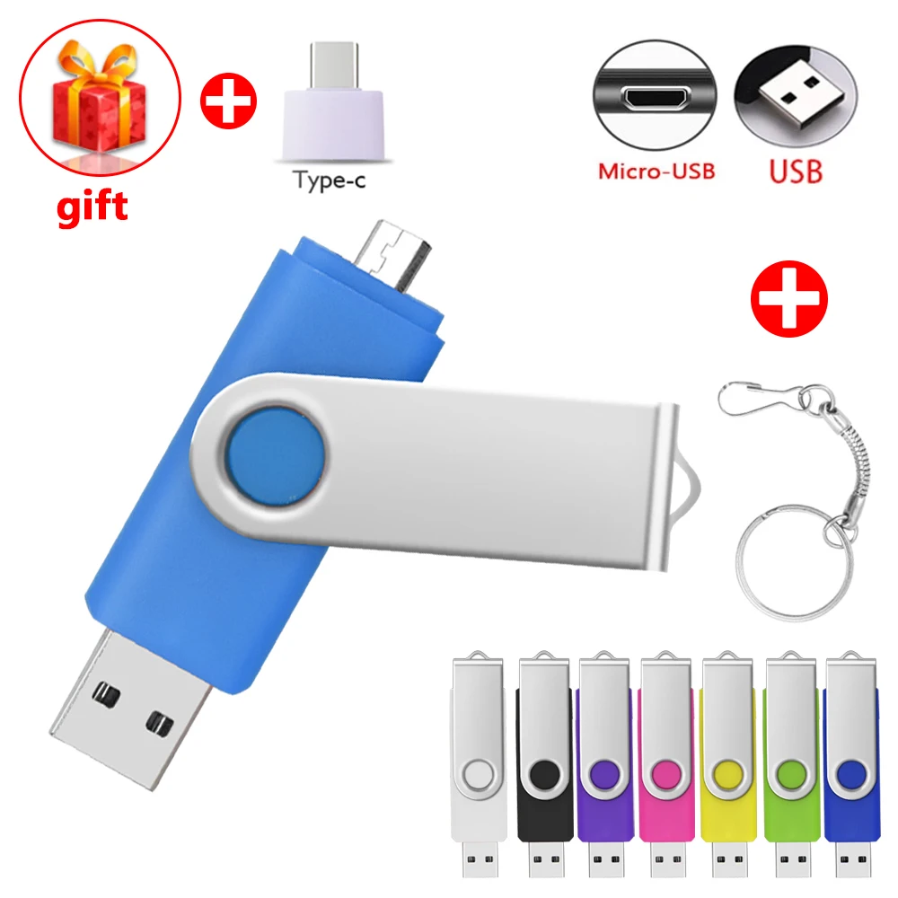 Новый металлический OTG 3 в 1 флэш-накопитель 128 ГБ Micro usb карта памяти 256 64 32 U-диск 8 |