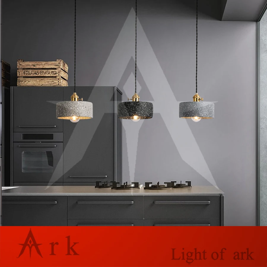 Современная простая цементная люстра в промышленном стиле одноголовая лампа для