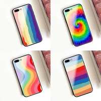 high quality rainbow tempered glass phone case for xiaomi redmi k40 pro case new cover