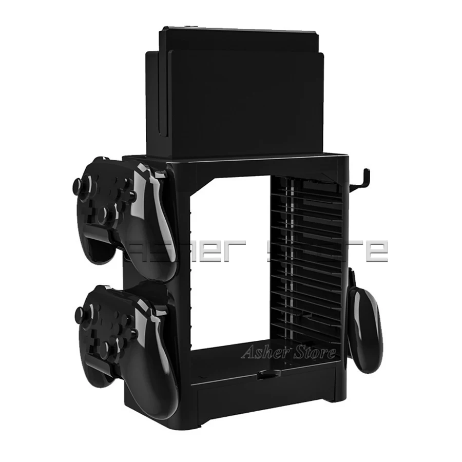 Подставка для хранения 4 держателя контроллера 10 держателей игр выдвижная