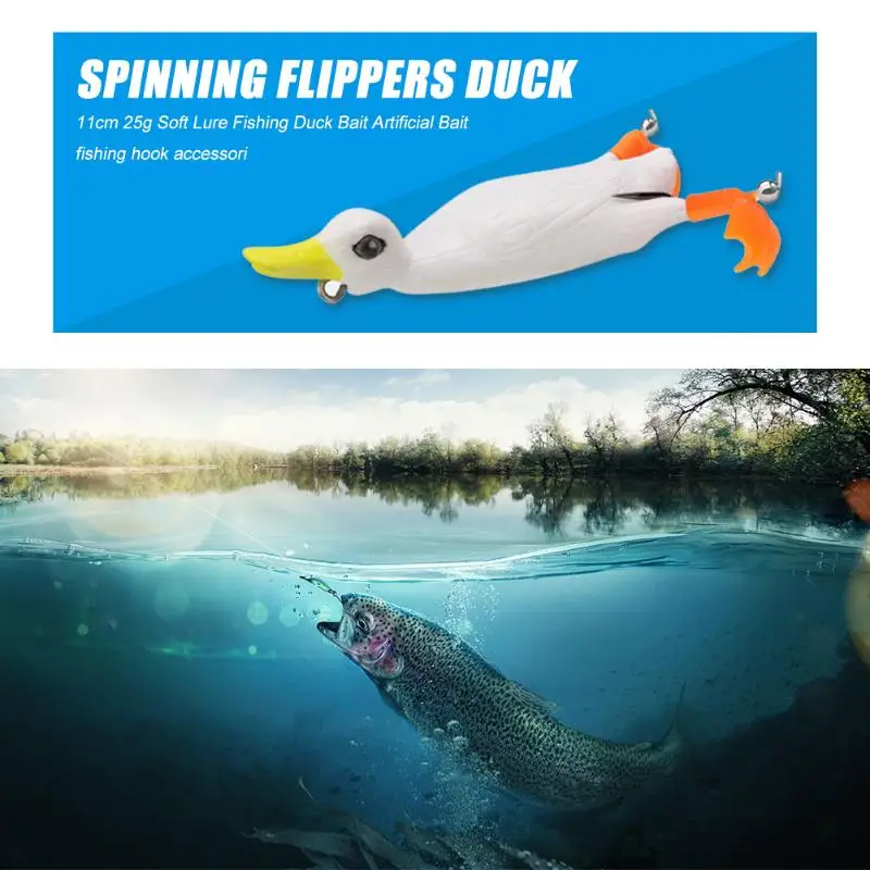 Topwater утка вниз мягкий на высоком каблуке 11 см 25 г рыболовные приманки шлепаясь