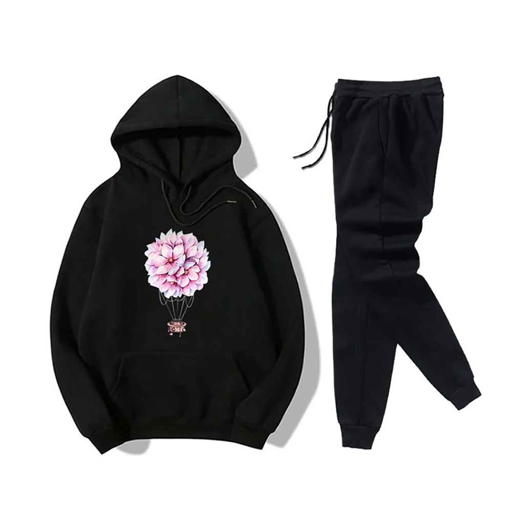 

Женские свитшоты, пуловеры, спортивные костюмы, женская одежда, толстовка с длинным рукавом и брюки с принтом, повседневный комплект из 2 пре...